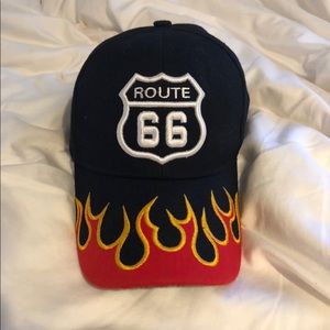 Hat, with flames, pre owned